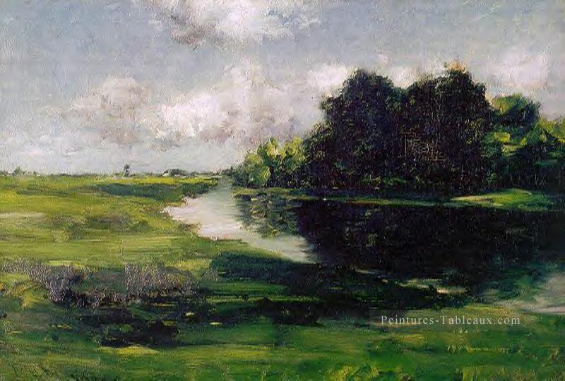 Long Island Paysage après une pluie de pluie impressionnisme William Merritt Chase river Peintures à l'huile